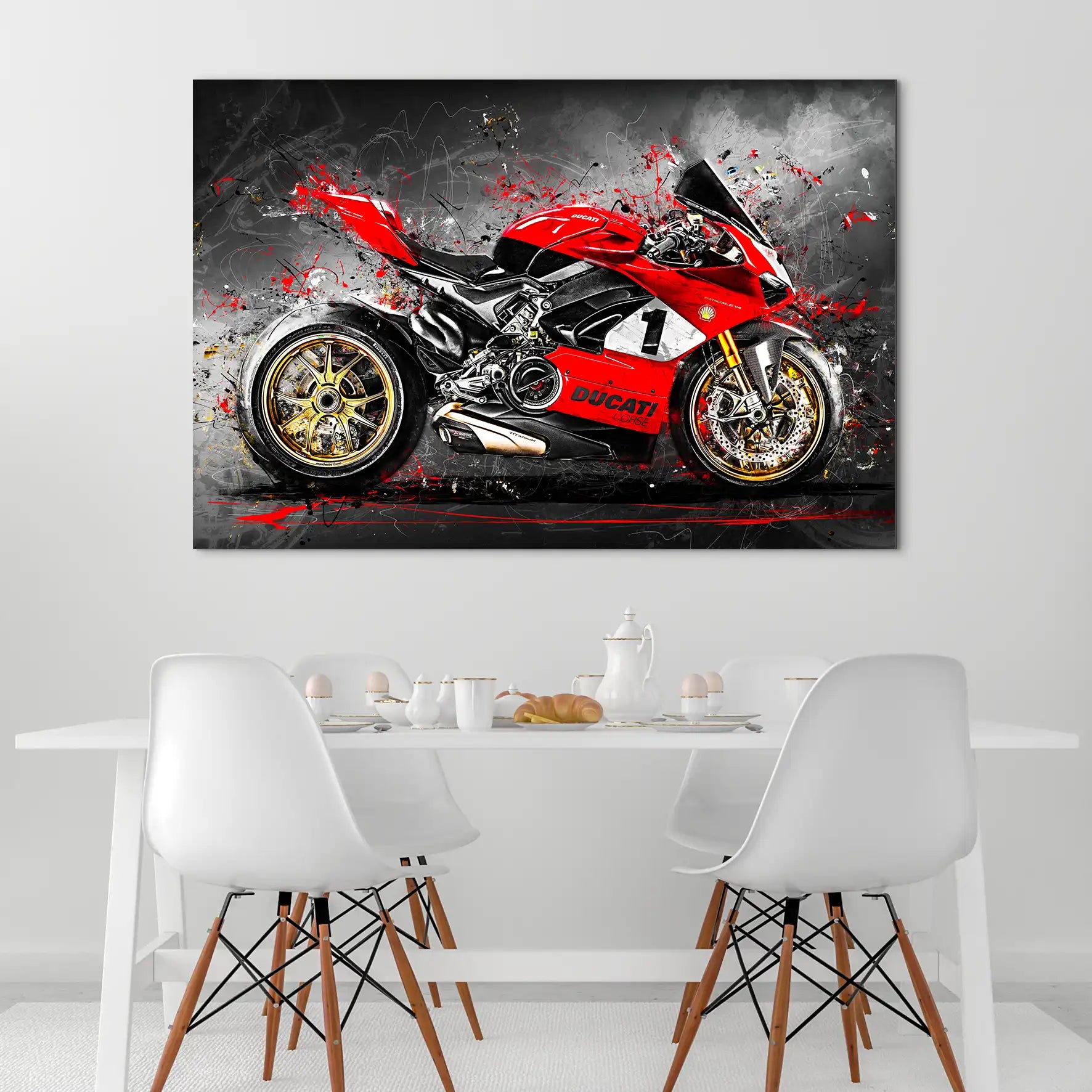 Ducati 916 V4 Abstrakt AluDibond Bild INGALERIE