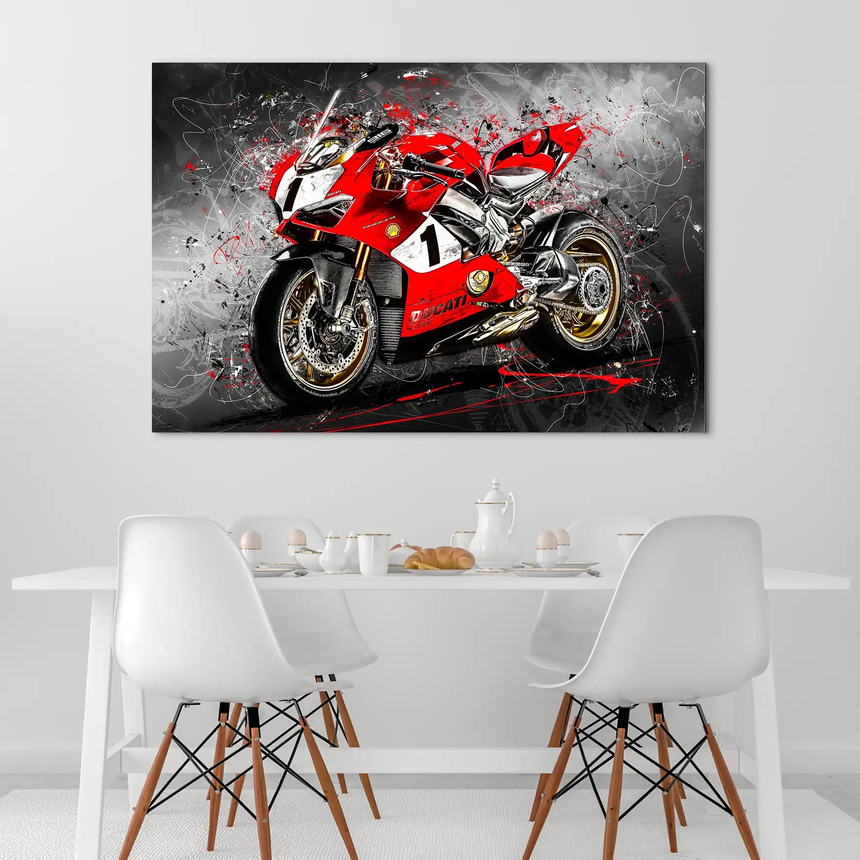 Ducati 916 Anniversario Abstrakt AluDibond Bild INGALERIE