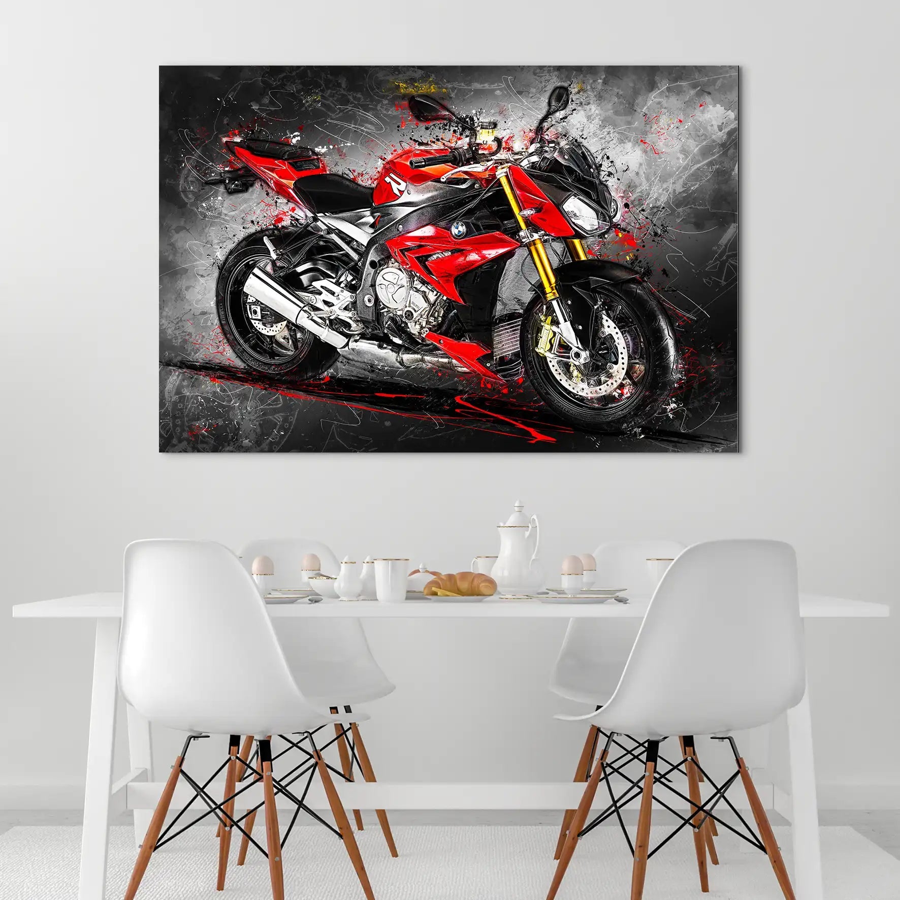 BMW S1000R Abstrakt AluDibond Bild INGALERIE