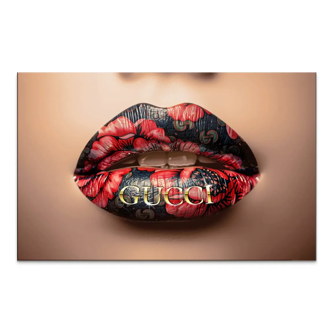 Gucci Lips AluDibond Bild INGALERIE