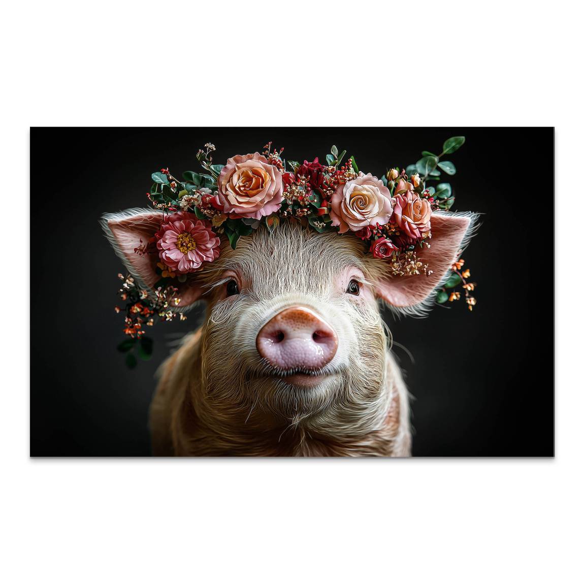 Blüten Schwein AluDibond Bild