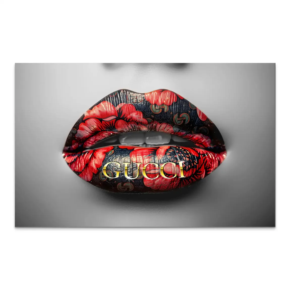 Gucci Lips Nr.2 AluDibond Bild INGALERIE
