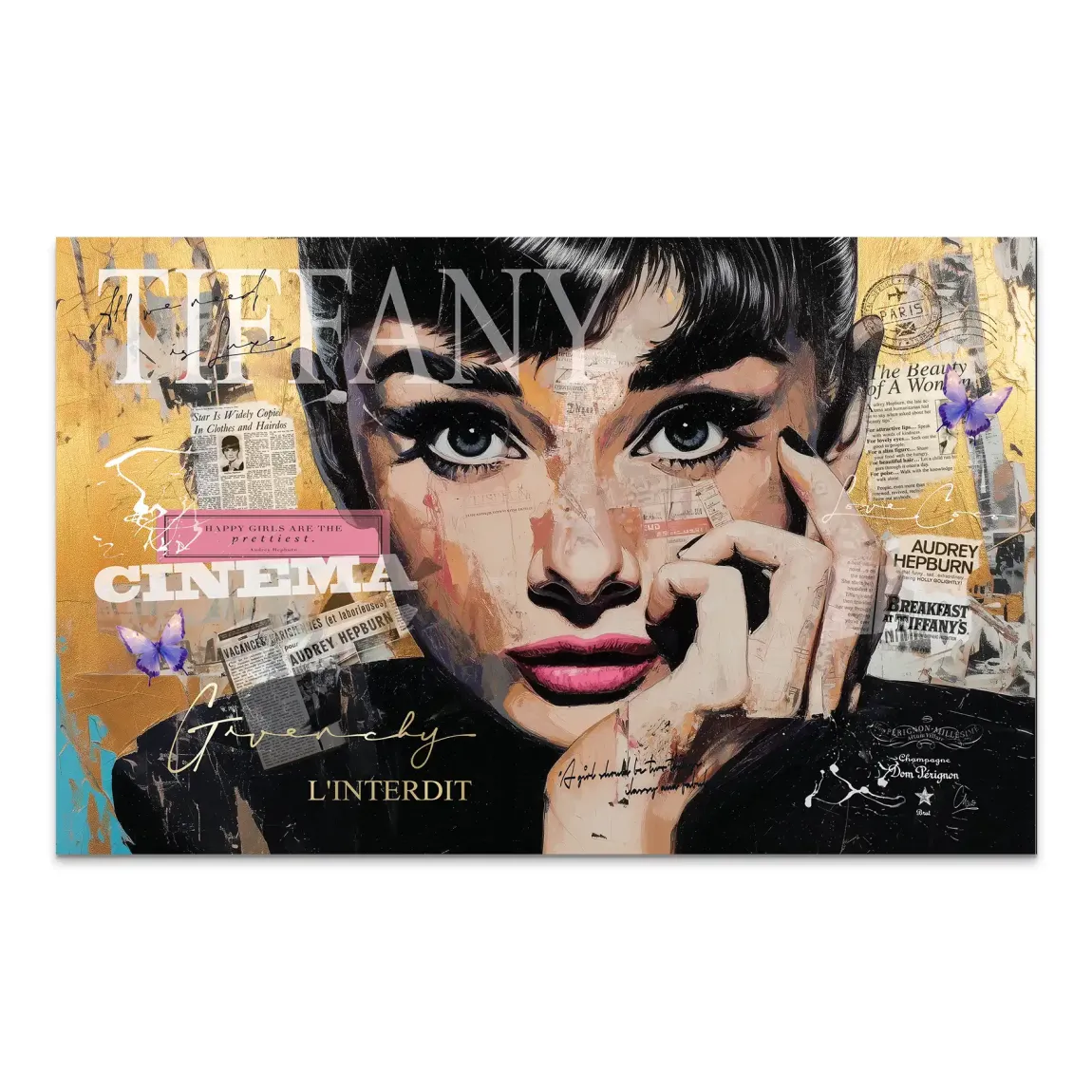 Audrey Pop Art AluDibond Bild