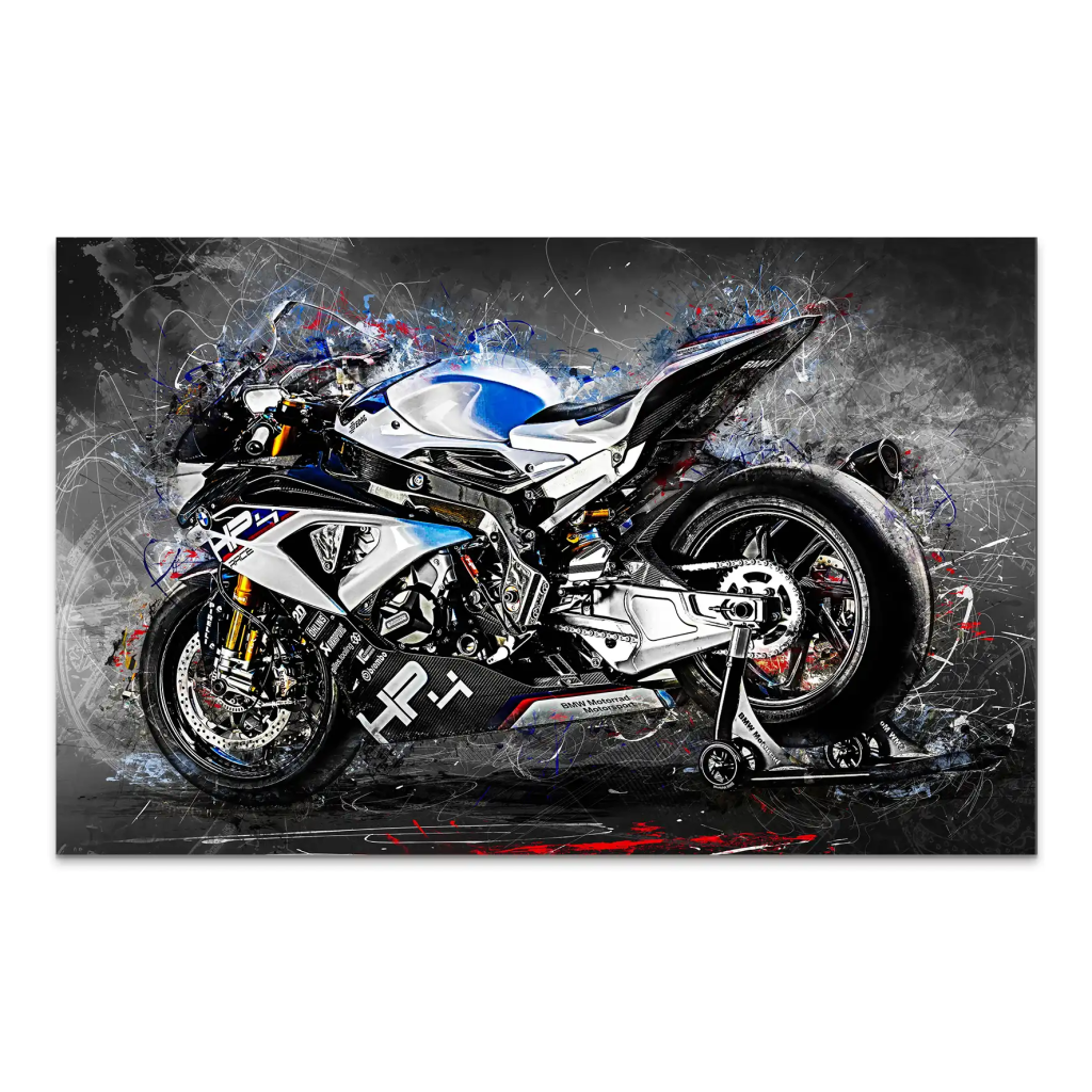 BMW HP4 Race Abstrakt Kunst AluDibond Bild INGALERIE