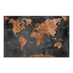 Weltkarte Retro Style AluDibond Bild