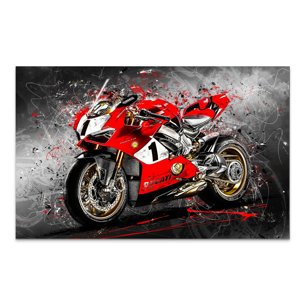 Ducati 916 Anniversario Abstrakt AluDibond Bild INGALERIE