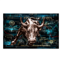Wallstreet Bulle Pop Art AluDibond Bild