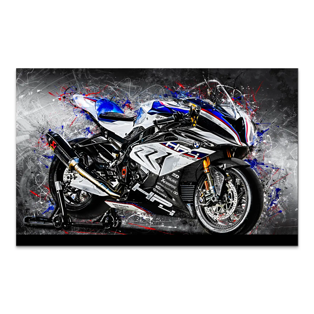 BMW HP4 Race Abstrakt AluDibond Bild INGALERIE