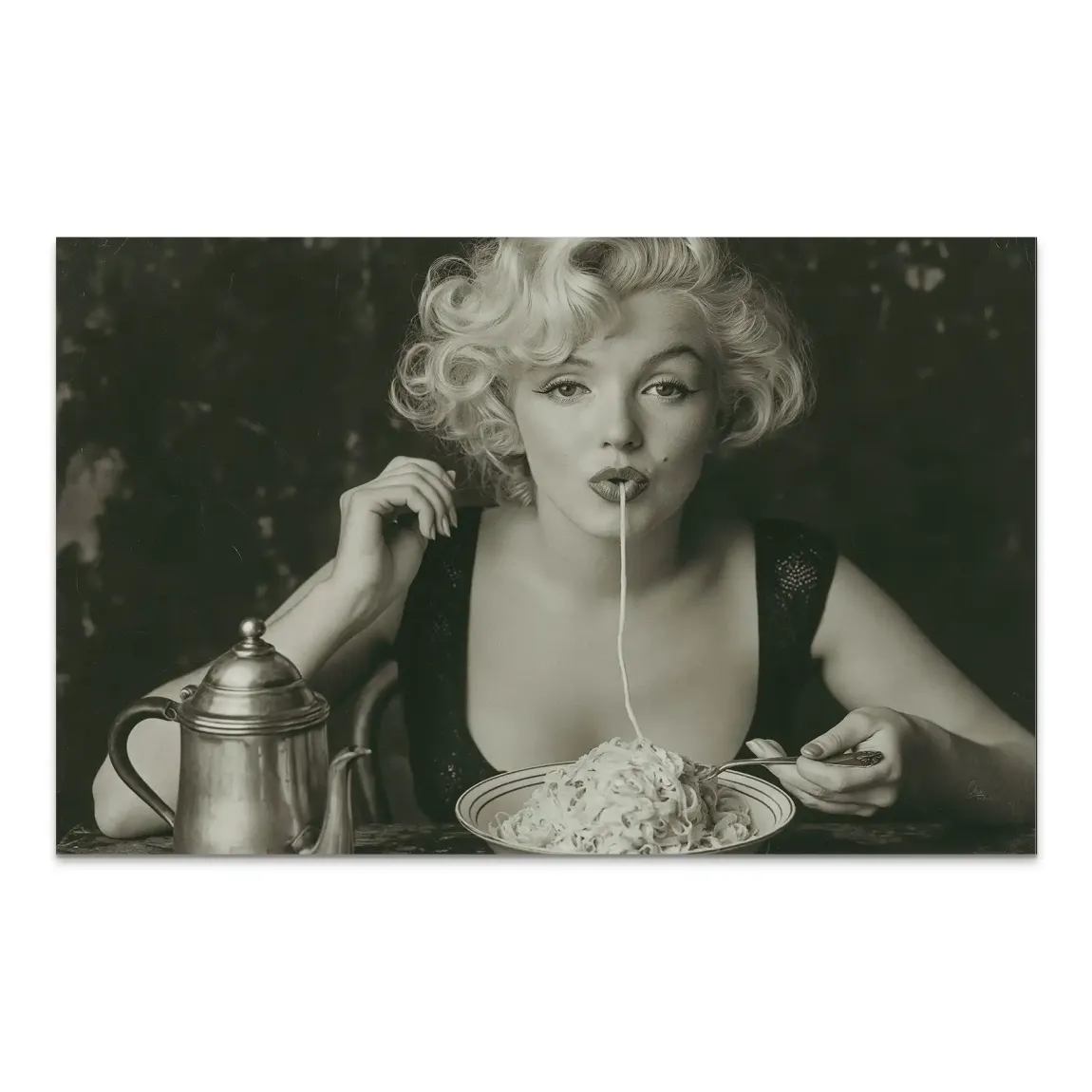 Marilyn Pasta AluDibond Wandbild