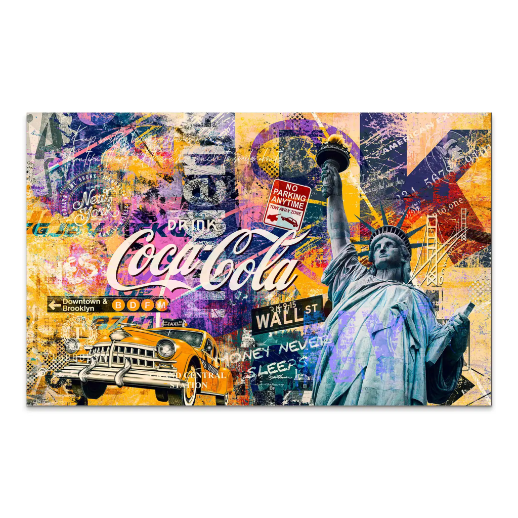 New York Pop Art AluDibond Bild INGALERIE