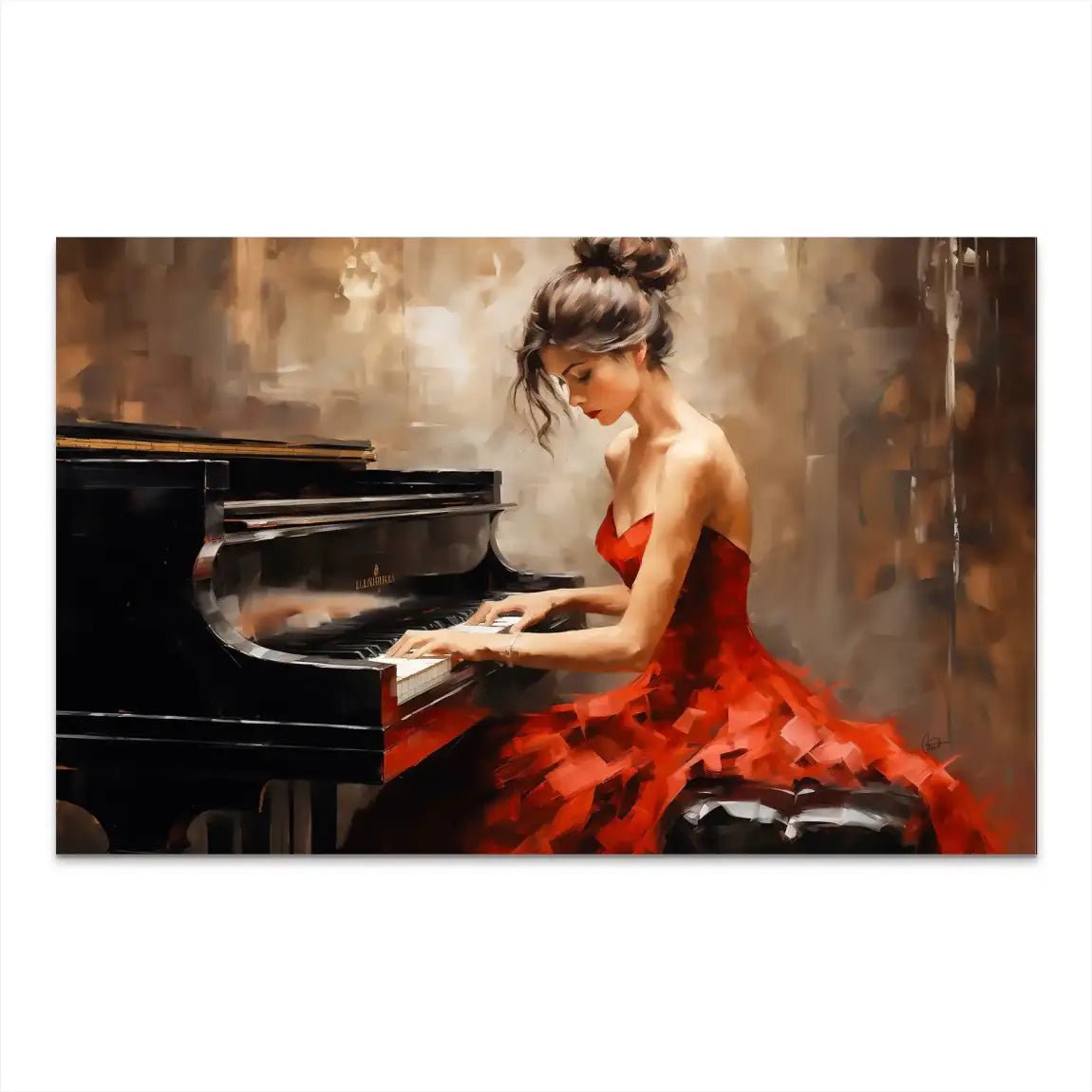 Beautyful Piano Player Alu Dibond Bild INGALERIE