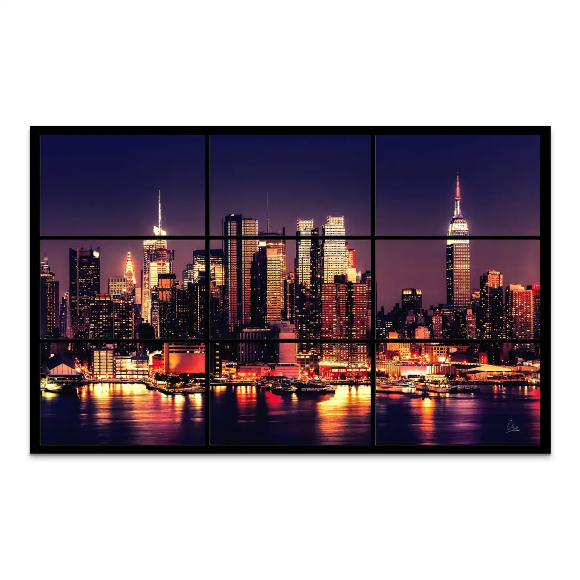 New York Skyline View AluDibond Bild