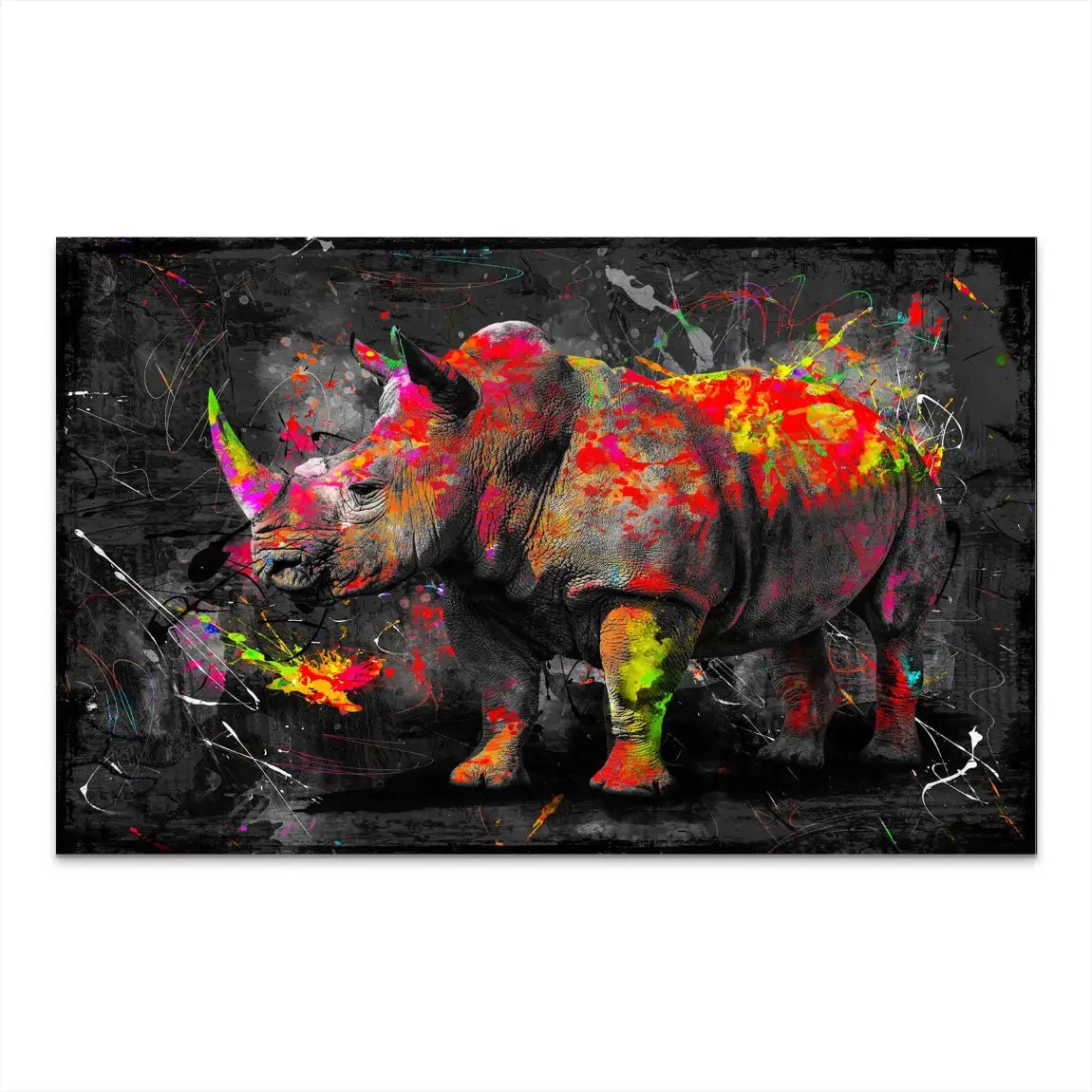 Nashorn Abstrakt Nr.3 AluDibond Bild INGALERIE