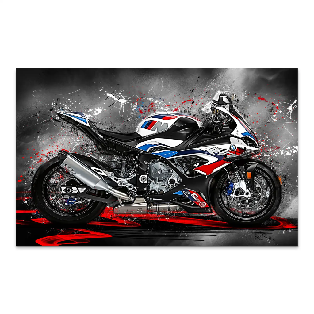 BMW M1000RR Abstrakt AluDibond Bild INGALERIE