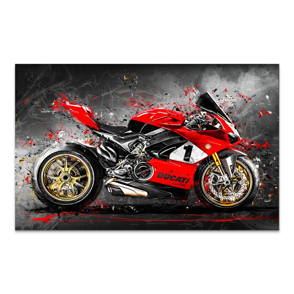 Ducati 916 V4 Abstrakt AluDibond Bild INGALERIE