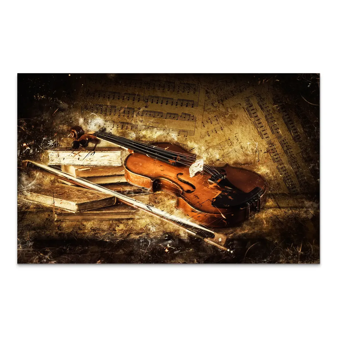 Golden Strings Melodie AluDibond Bild