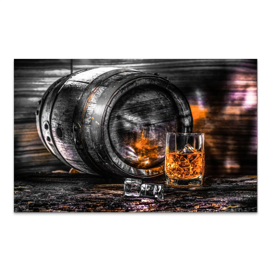 Whisky Fass AluDibond Bild INGALERIE