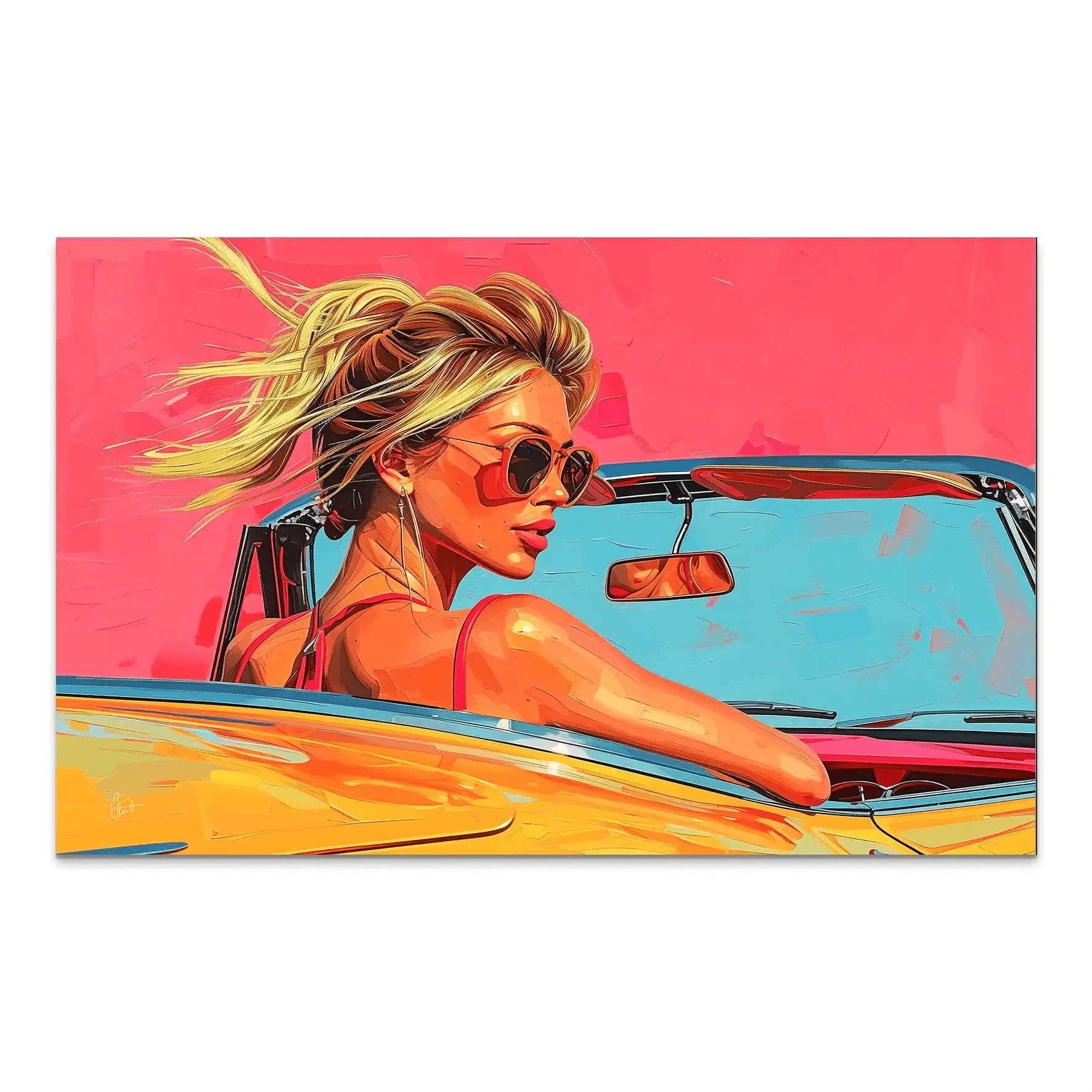 Roadtrip USA Pop Art AluDibond Bild INGALERIE