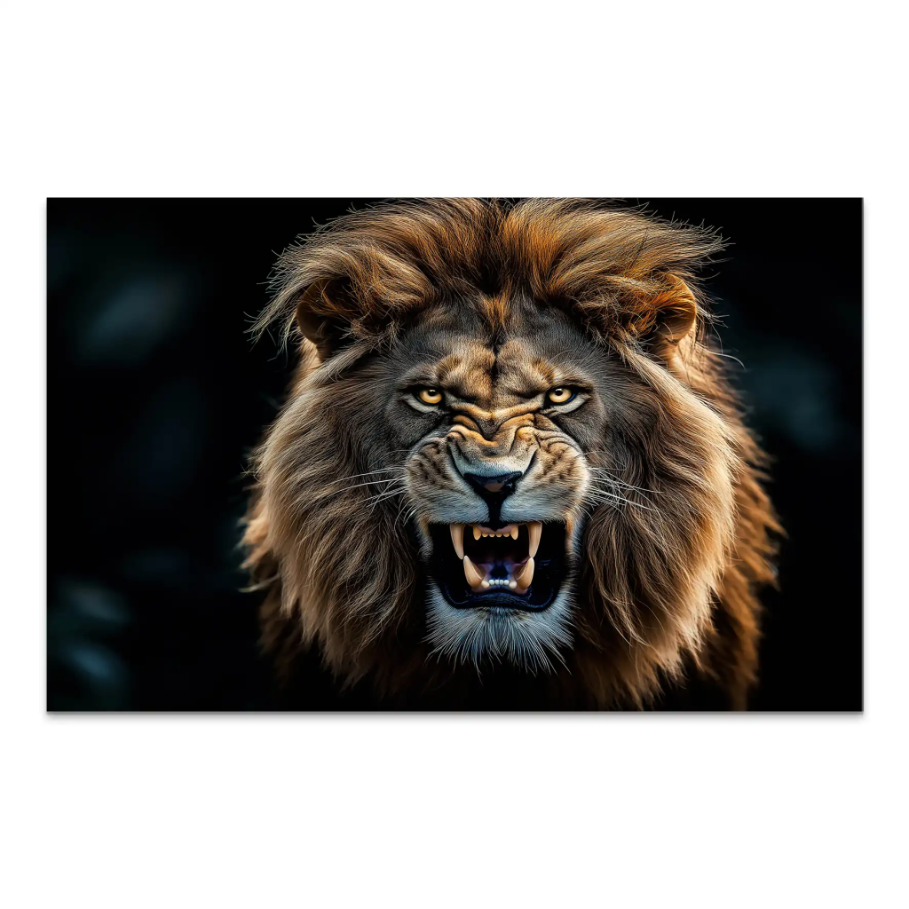 Angry Lion AluDibond Bild INGALERIE