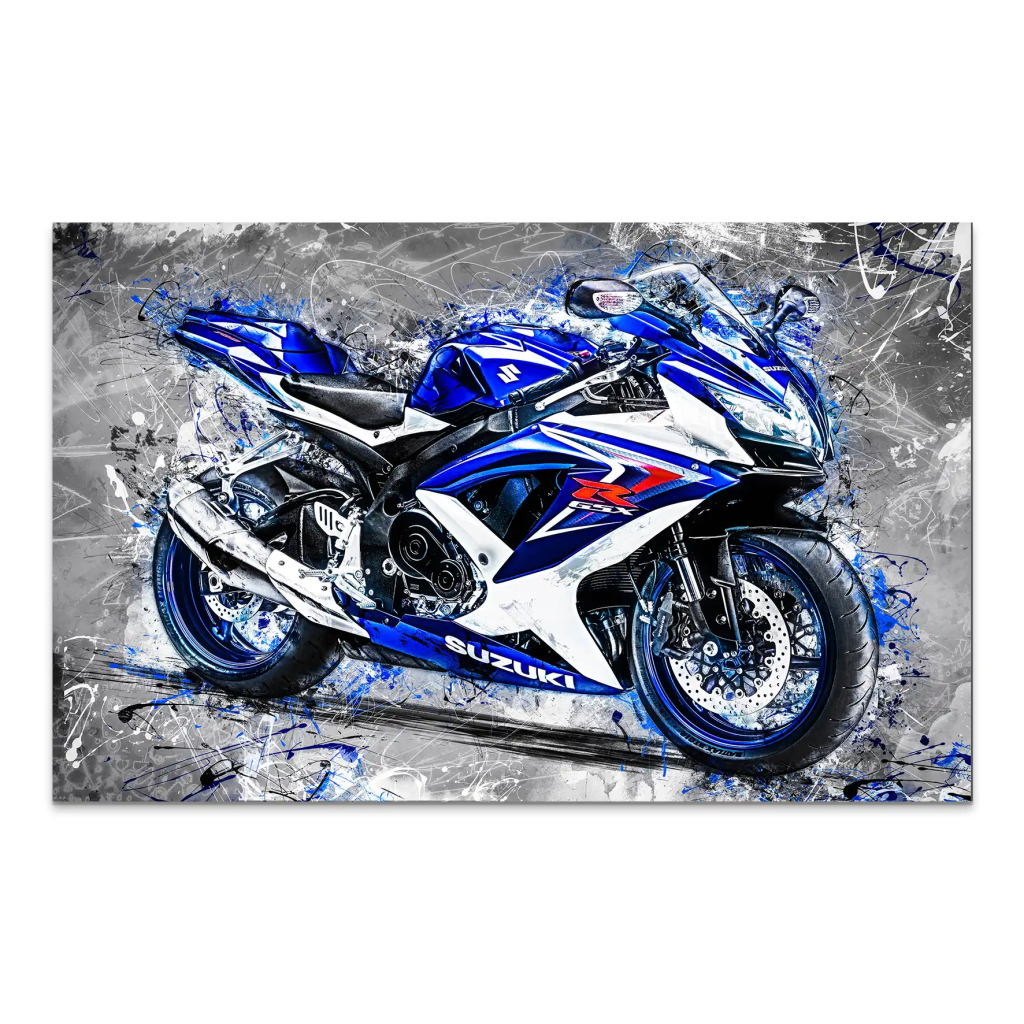 Suzuki GSXR 750 Abstrakt Black AluDibond Bild INGALERIE