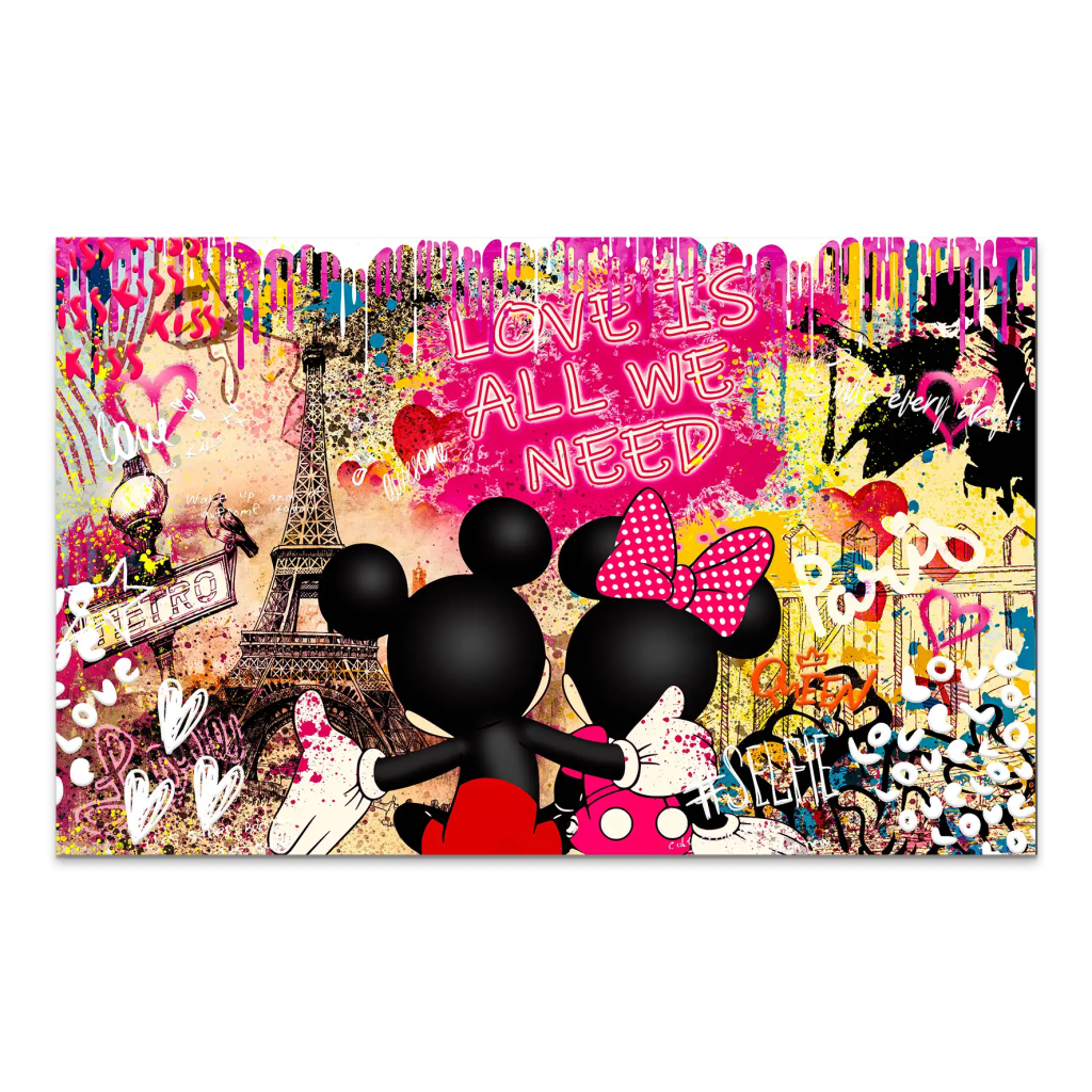 Micky & Minnie Love AluDibond Bild INGALERIE