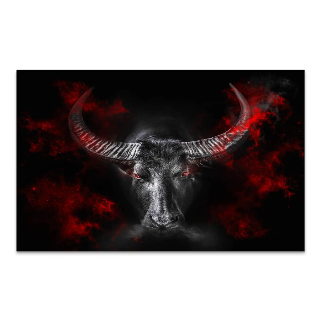 Stier Devil Style AluDibond Bild INGALERIE