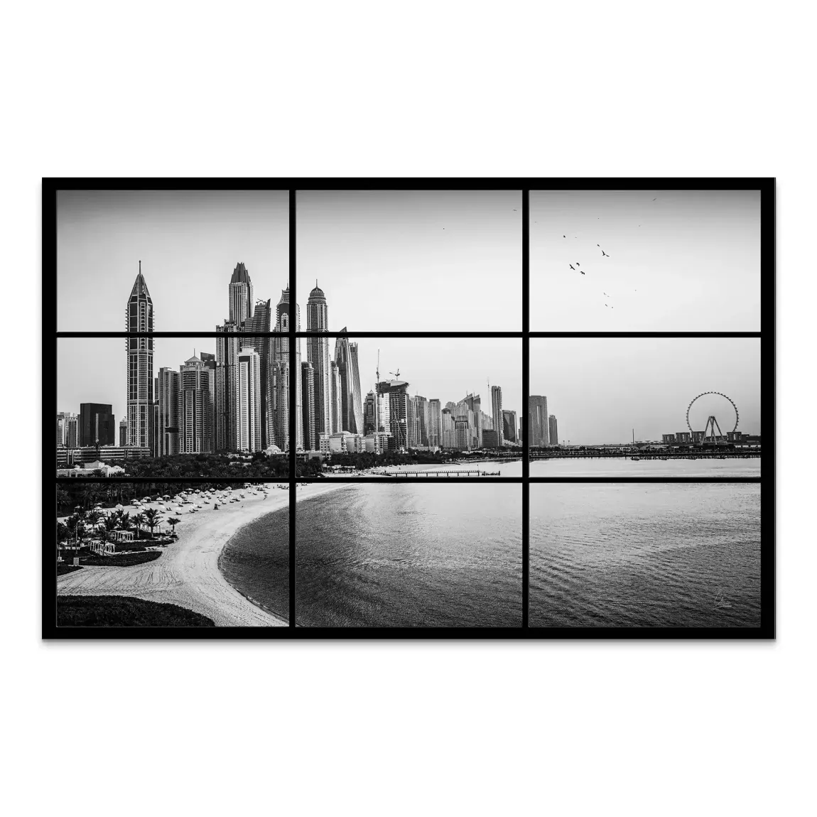 Dubai Noir Horizon AluDibond Bild