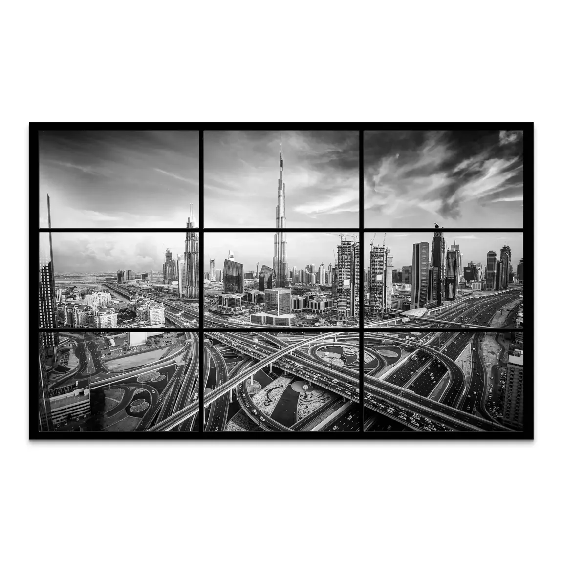 Skyline Noir Dubai AluDibond Bild