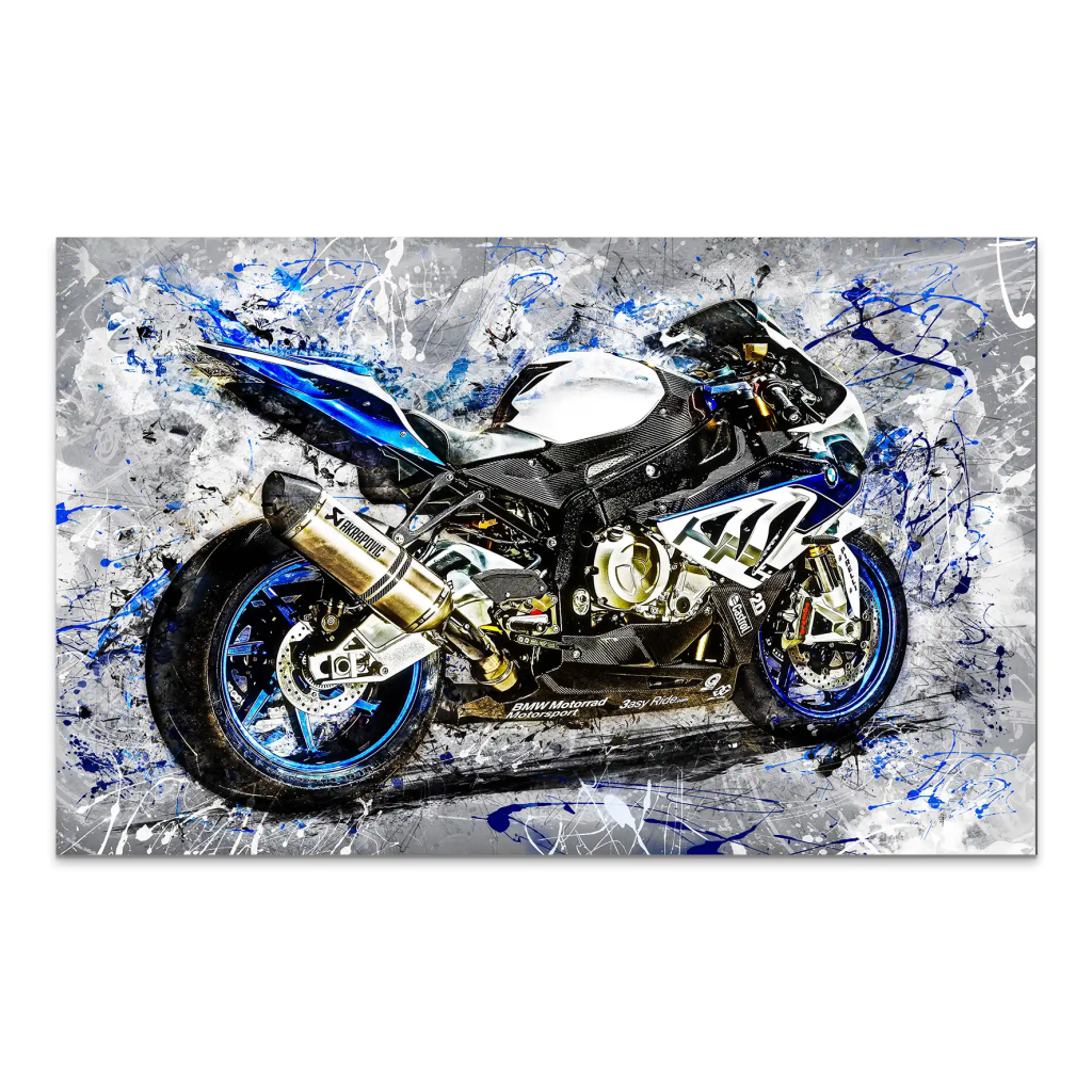 BMW HP4 Abstrakt AluDibond Bild INGALERIE