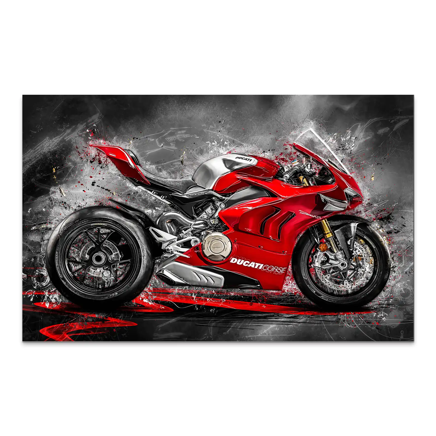 Ducati Panigale Corse Alu Dibond Bild INGALERIE