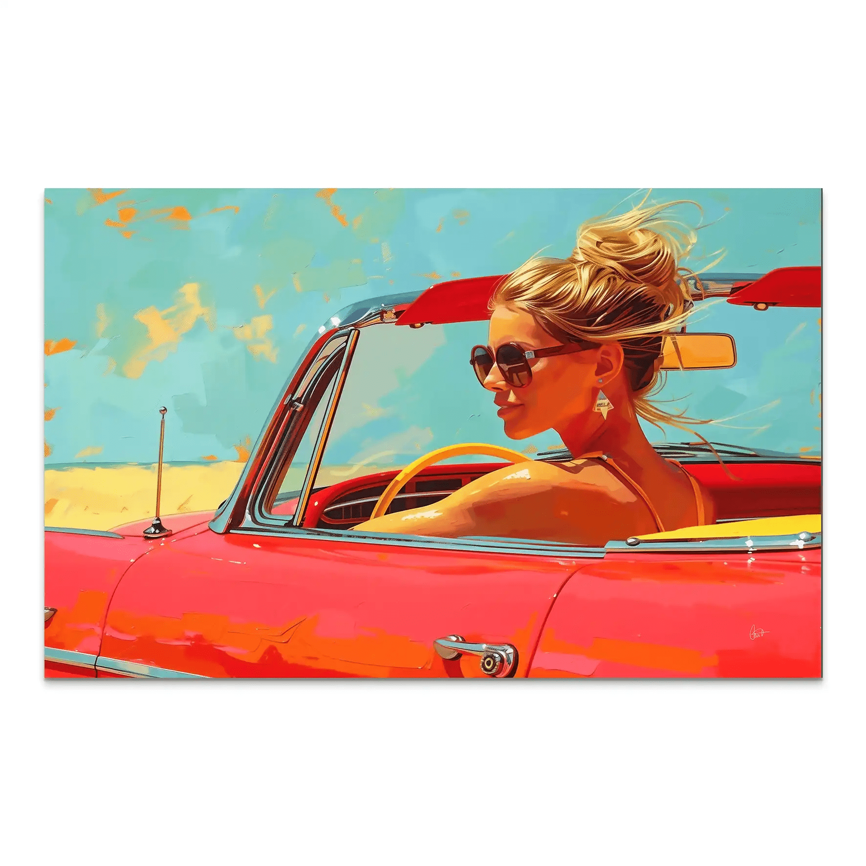 Roadtrip Pop Art AluDibond Bild INGALERIE