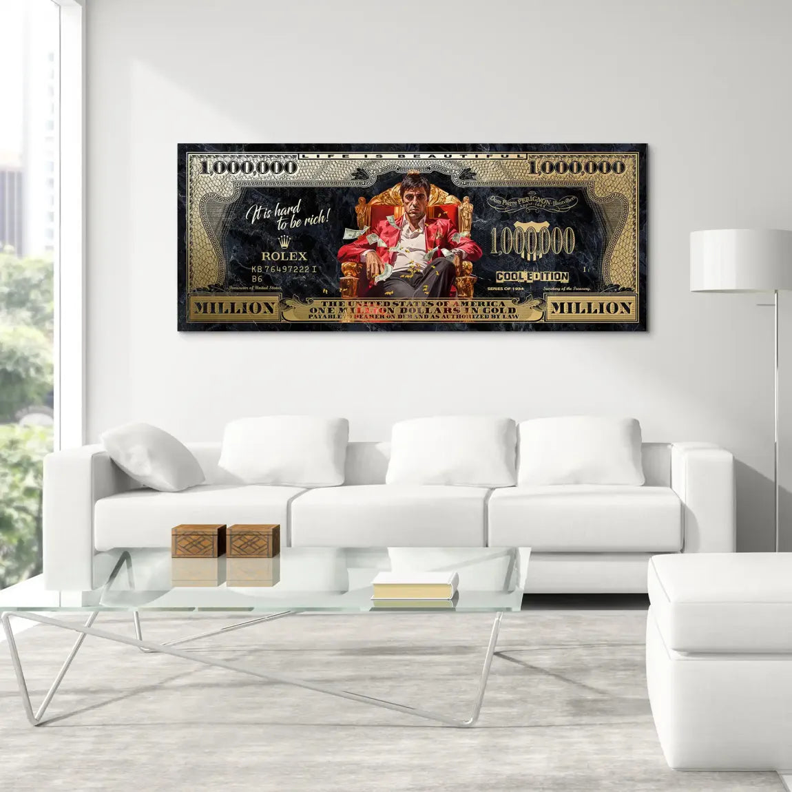 Scarface Million Dollar Alu Dibond Bild