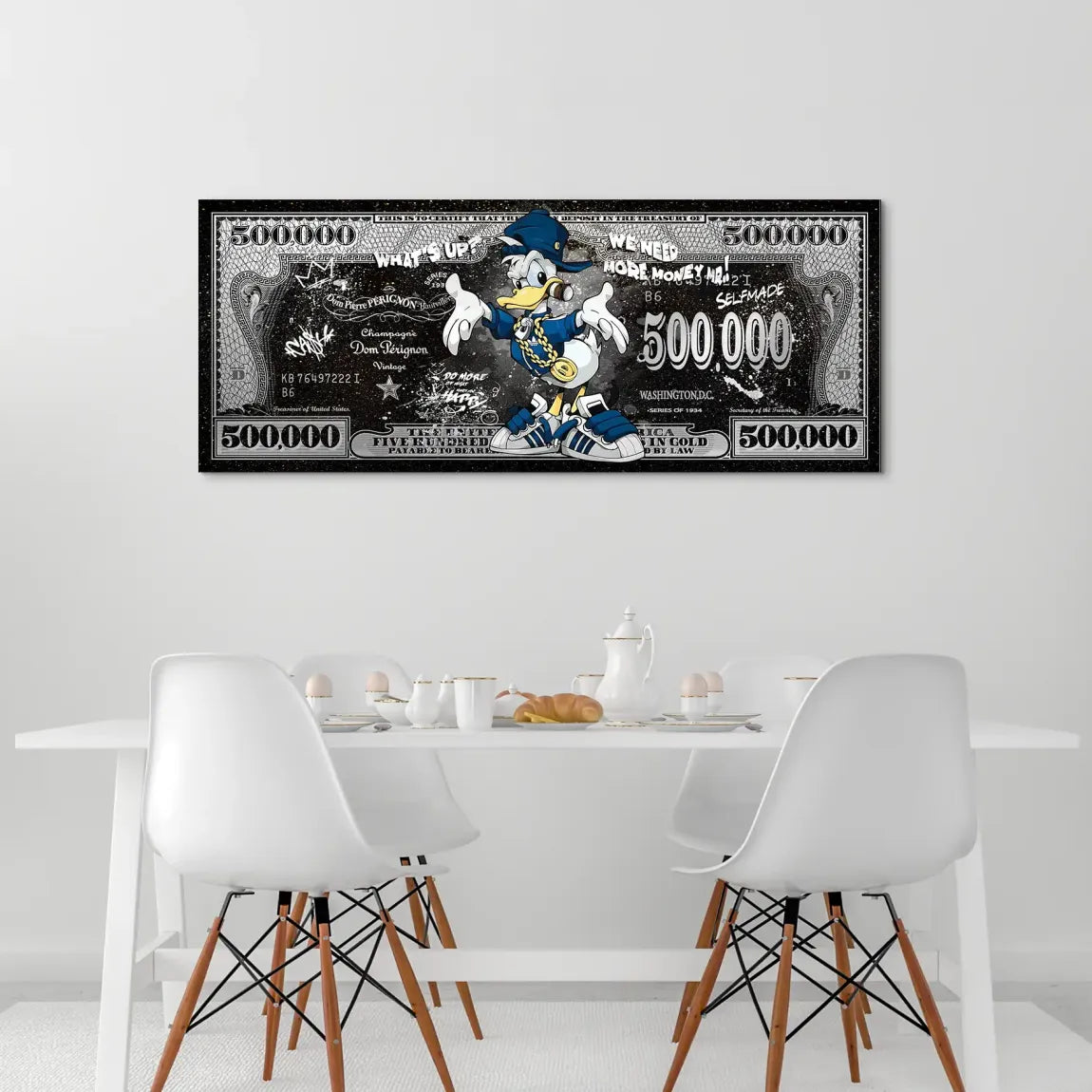 Donald Duck Whats up Dollar AluDibond Bild INGALERIE