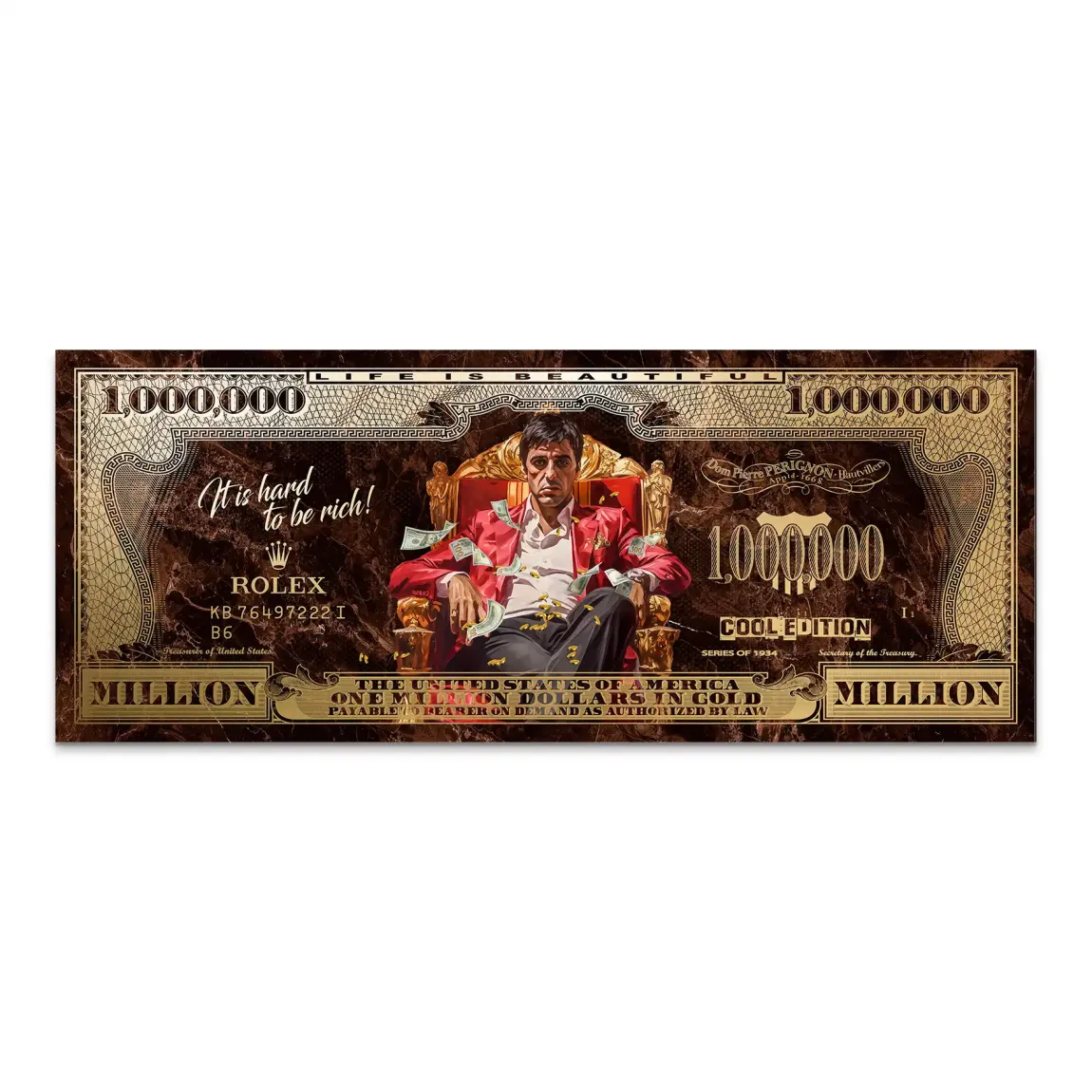 Scarface Million Legacy Dollar Alu Dibond Bild