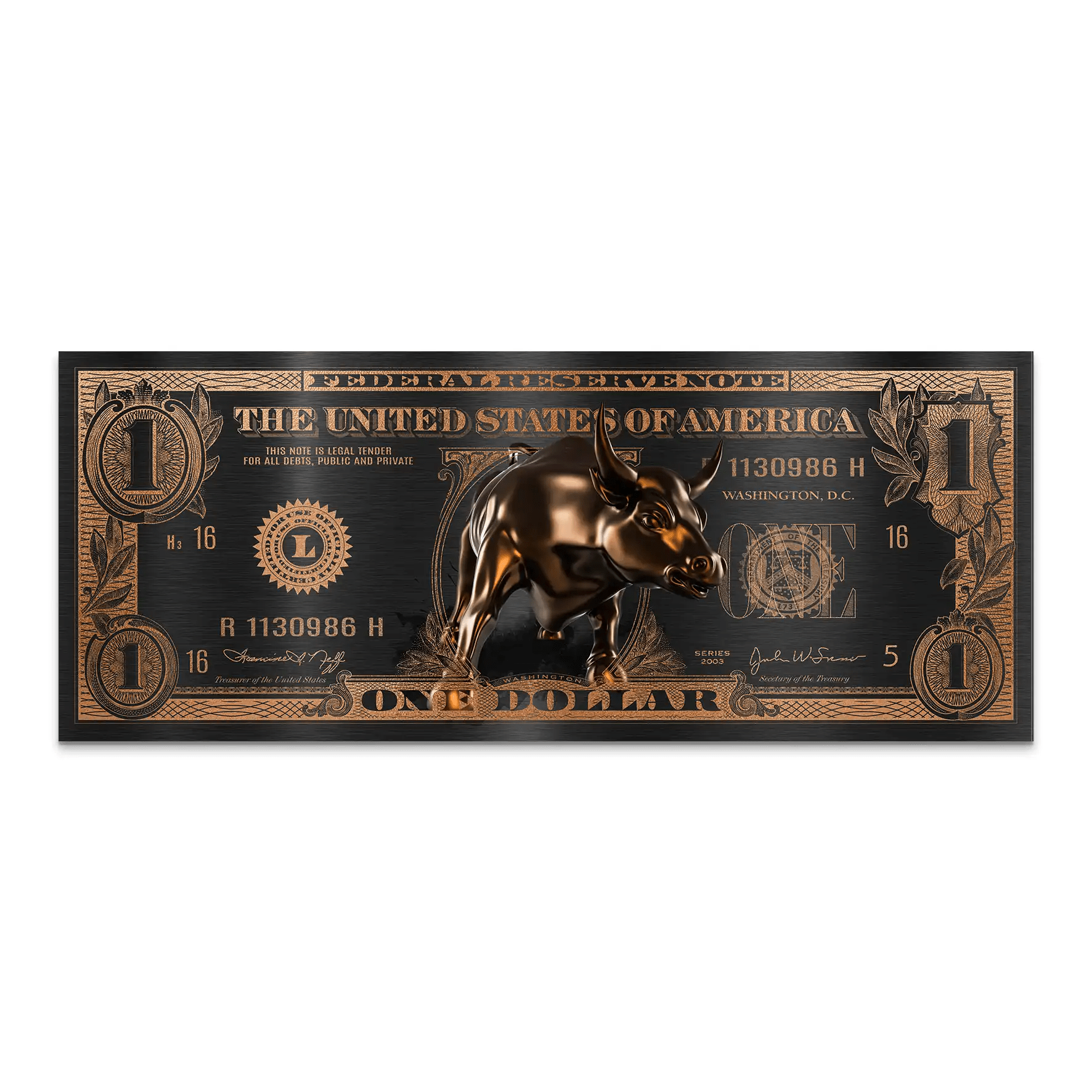 One Dollar Bull Style AluDibond Bild INGALERIE