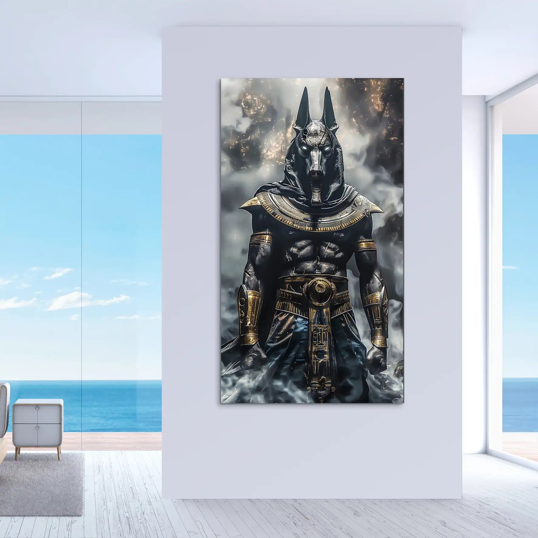 Anubis Black Aludibond Bild INGALERiE