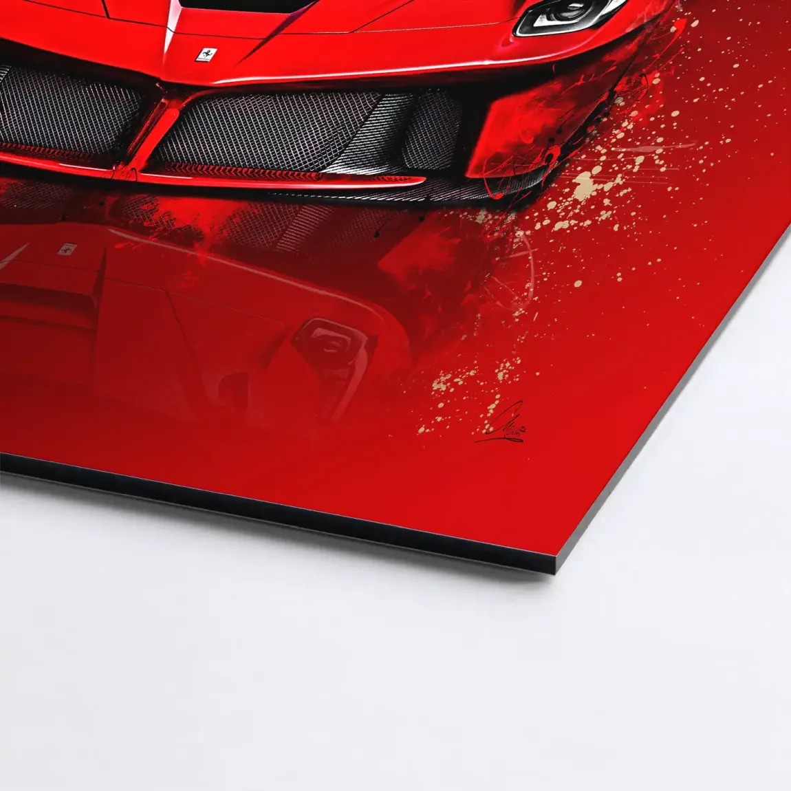 Red Prestige Ferrari Alu Dibond Bild