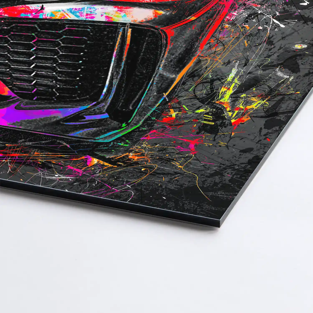 BMW M4 Pop Art Style Aludibond Bild INGALERIE