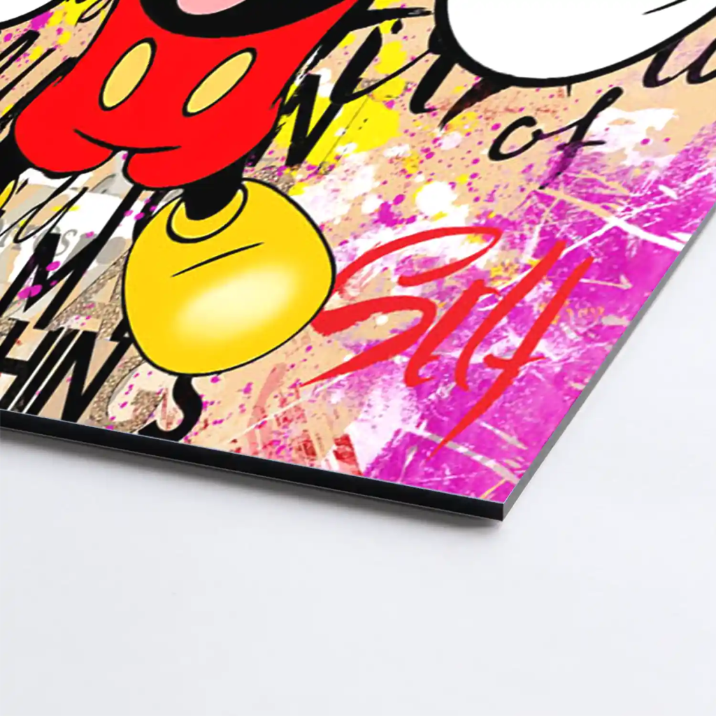 Micky Smile Pop Art AluDibond Bild INGALERIE