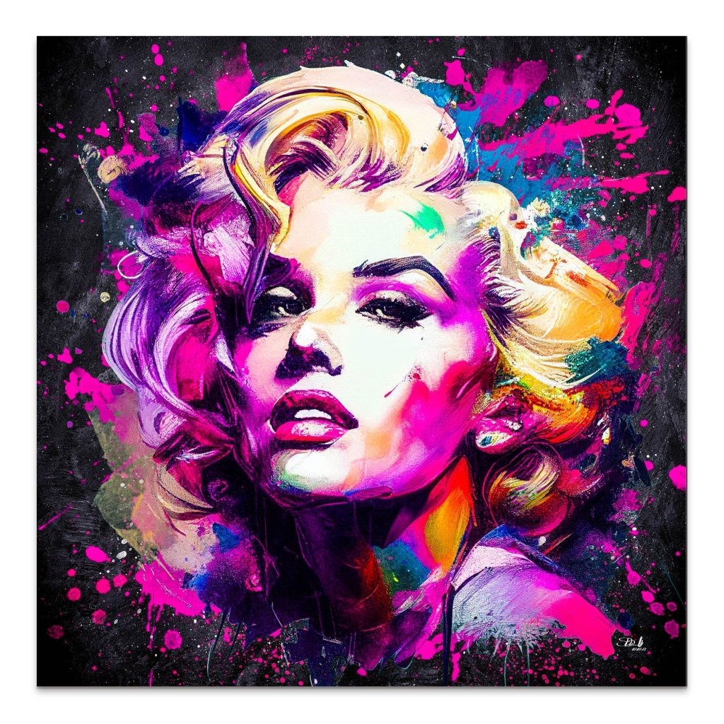 Marilyn Monroe Abstrakt Color AluDibond Bild INGALERIE