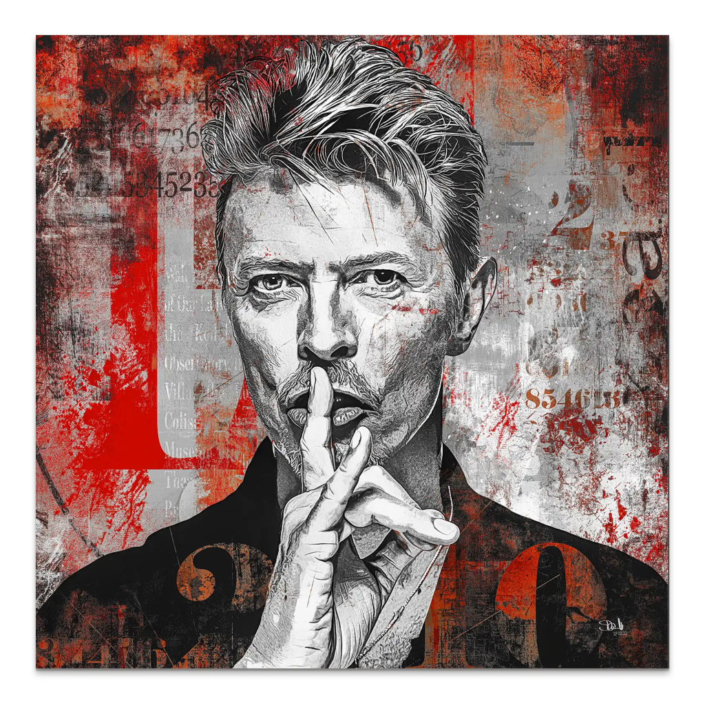 David Bowie Abstrakt AluDibond Bild INGALERIE