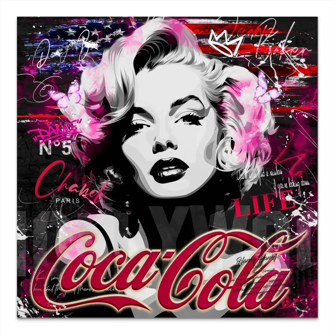 Marilyn Monroe Coke AluDibond Bild INGALERIE