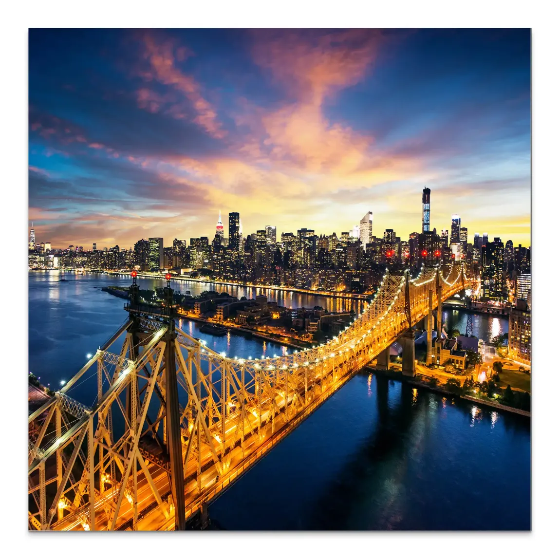 Manhattan Panorama Alu Dibond Wandbild