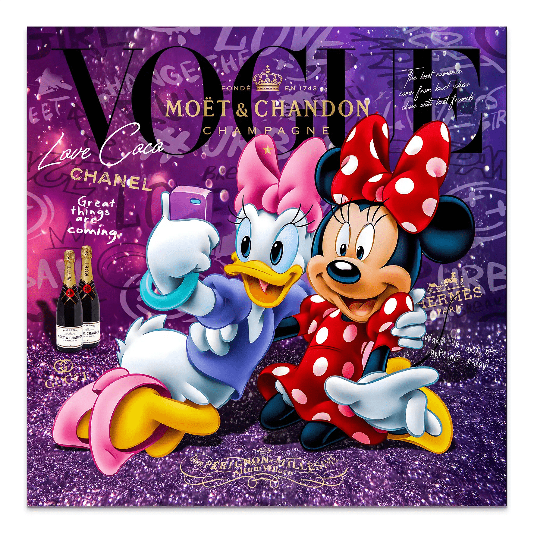 Daisy & Minnie Vogue AluDibond Bild INGALERIE