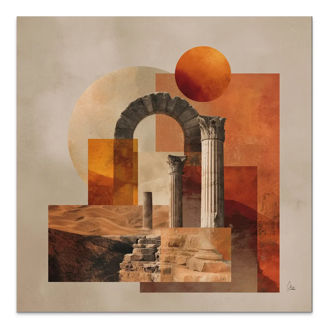 Rom Abstrakt Alu Dibond Bild