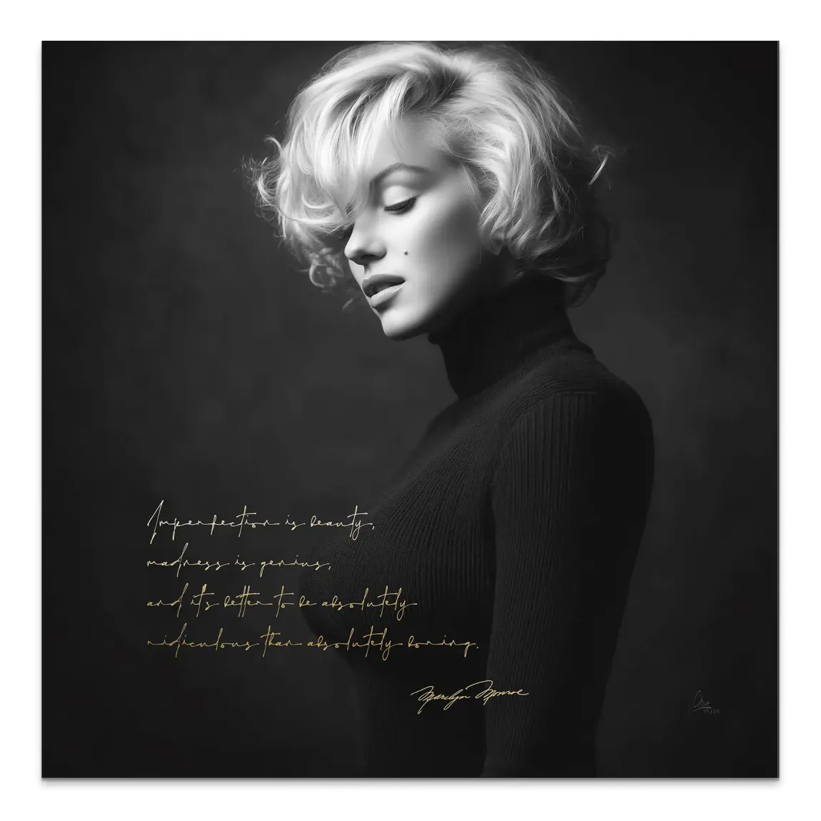 Marilyn Monroe Diva Alu Dibond Wandbild