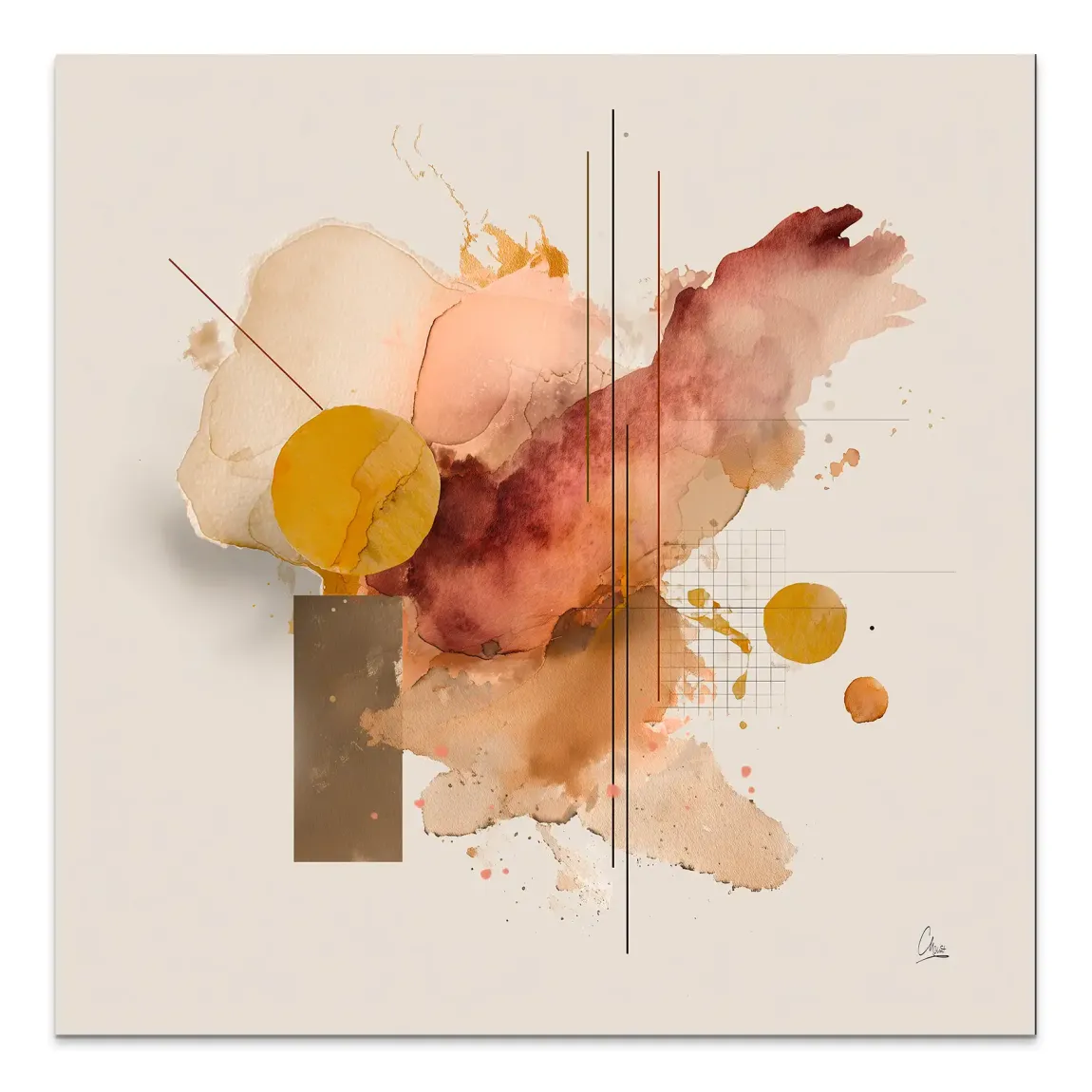 Amber Flow Alu Dibond Bild