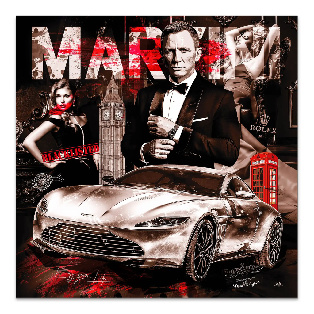 James Bond Modern Style AluDibond Bild INGALERIE