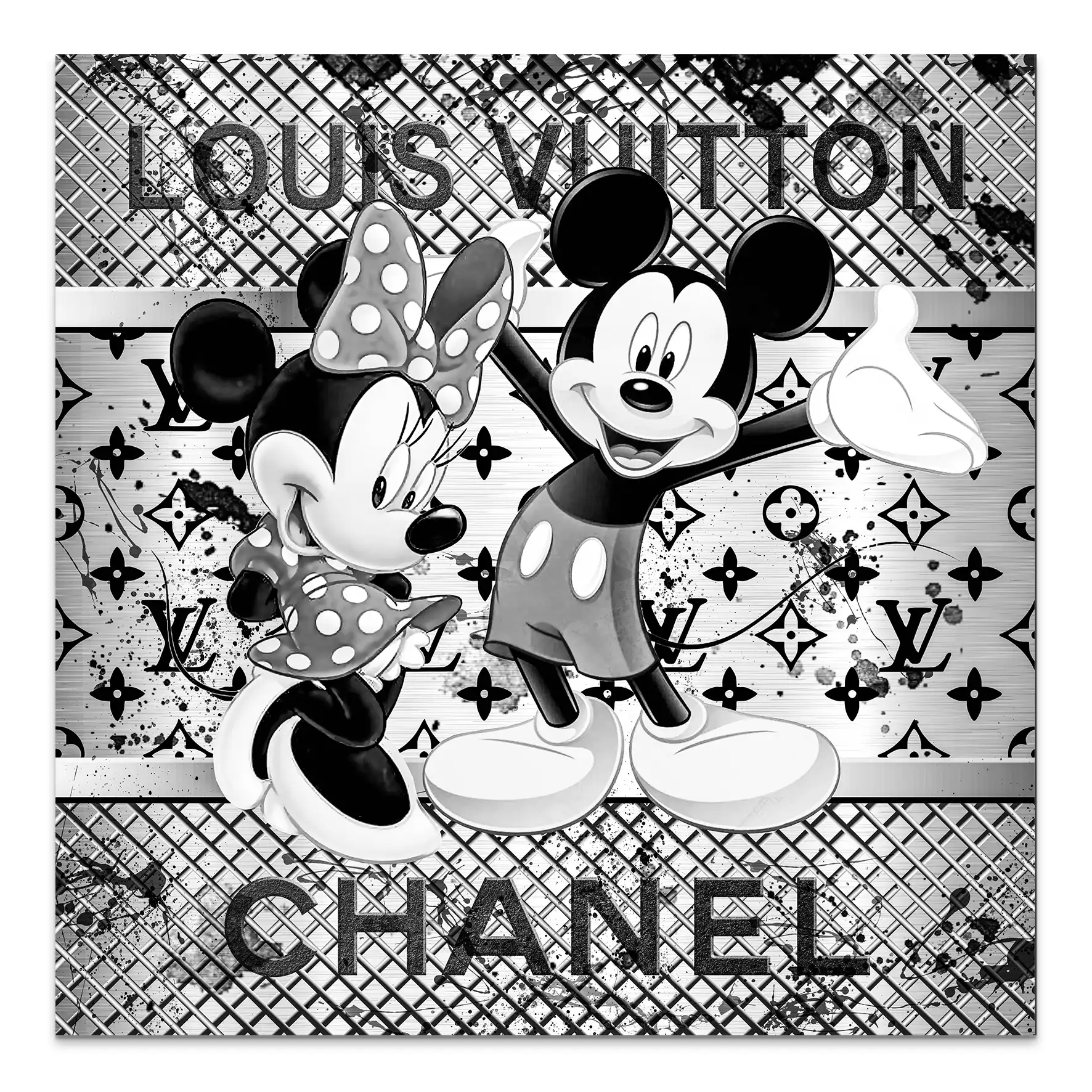 Micky & Minnie Louis Art Nr.2 AluDibond Bild INGALERIE