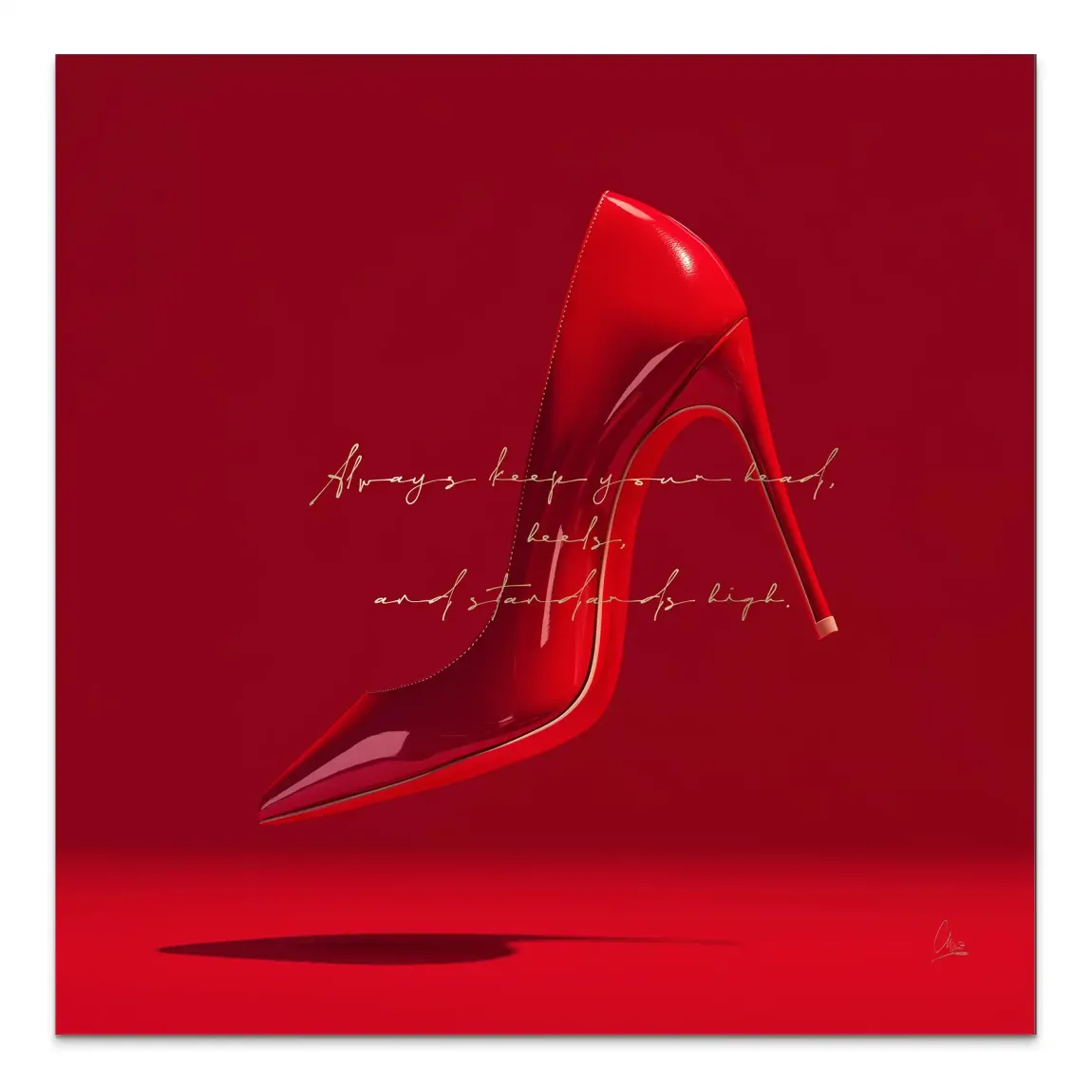 Red Heels Alu Dibond Bild